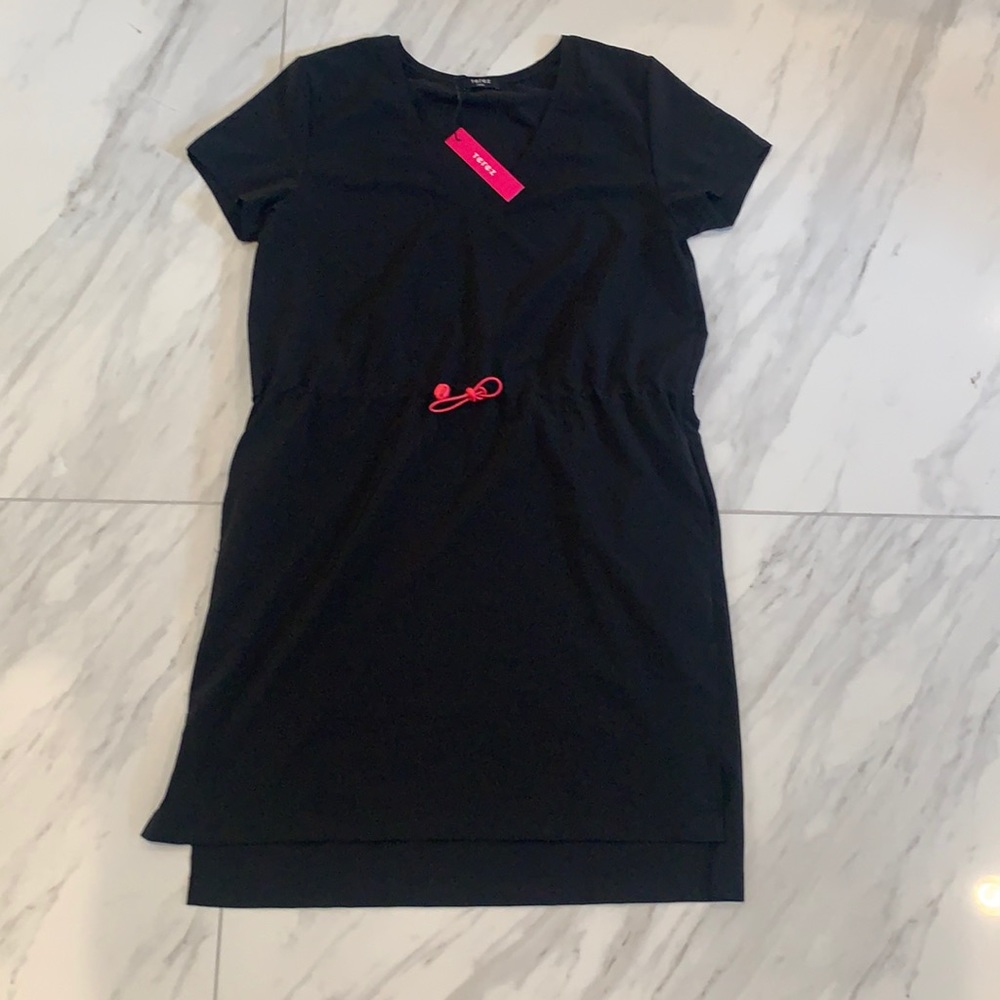 Terez woman’s midi very light and thin black dress size large
